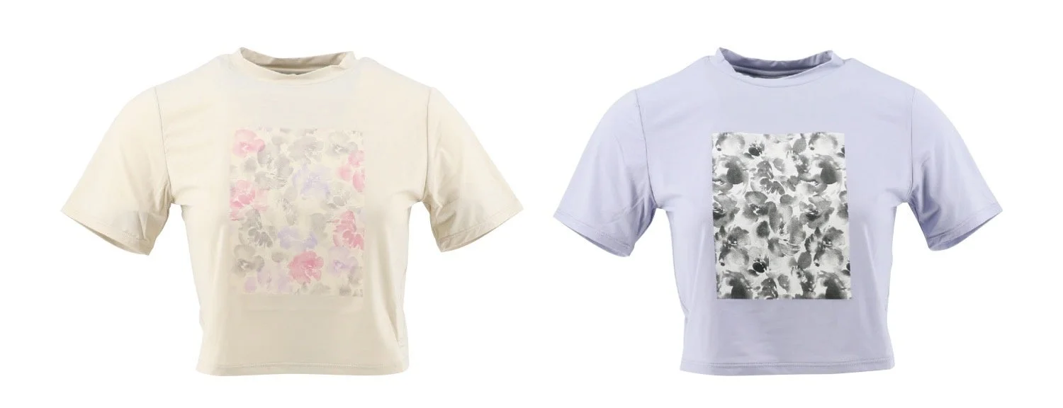 クロップドTシャツ柄