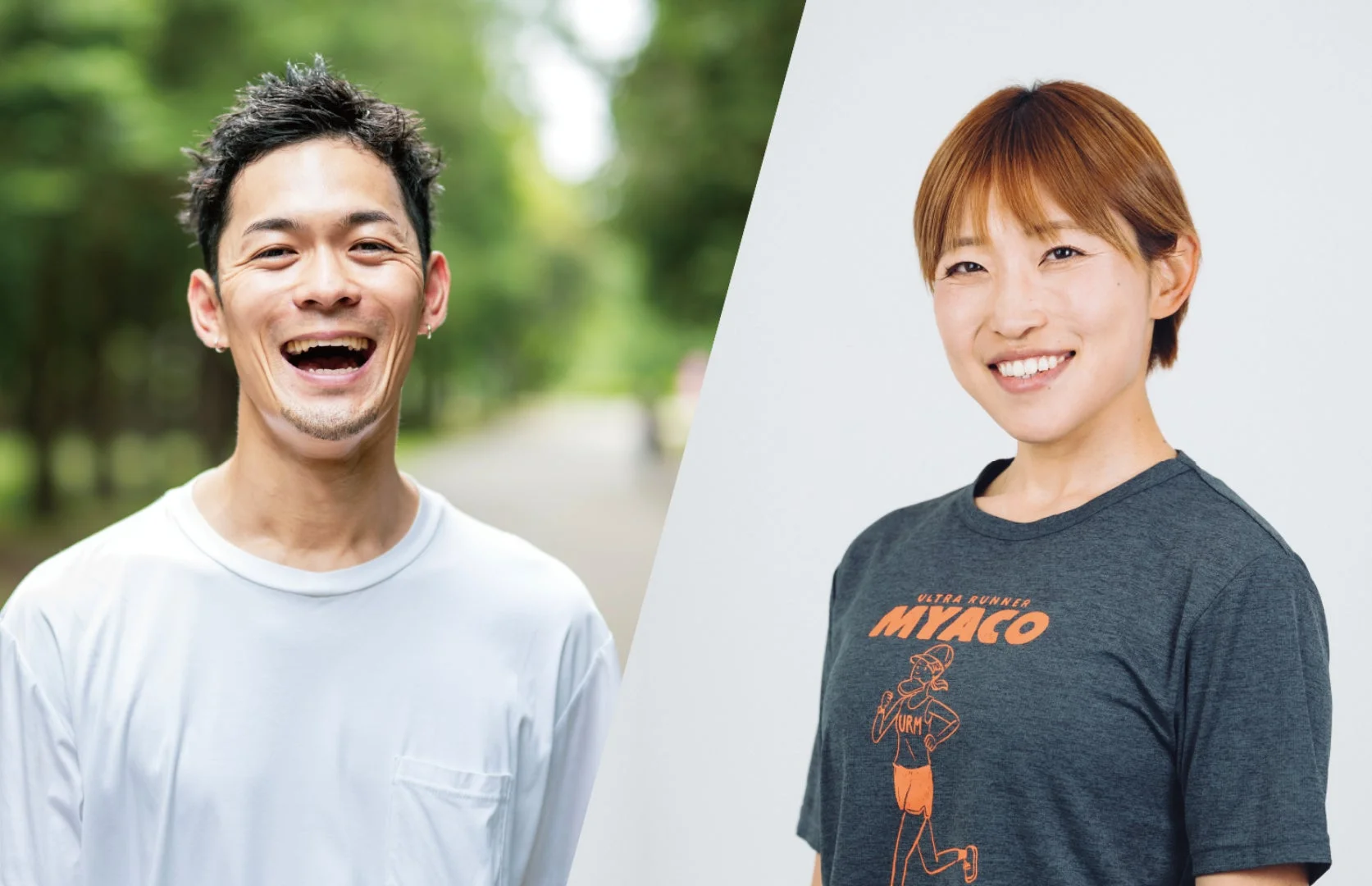 ウルトラランナーみゃこさんと男性MC