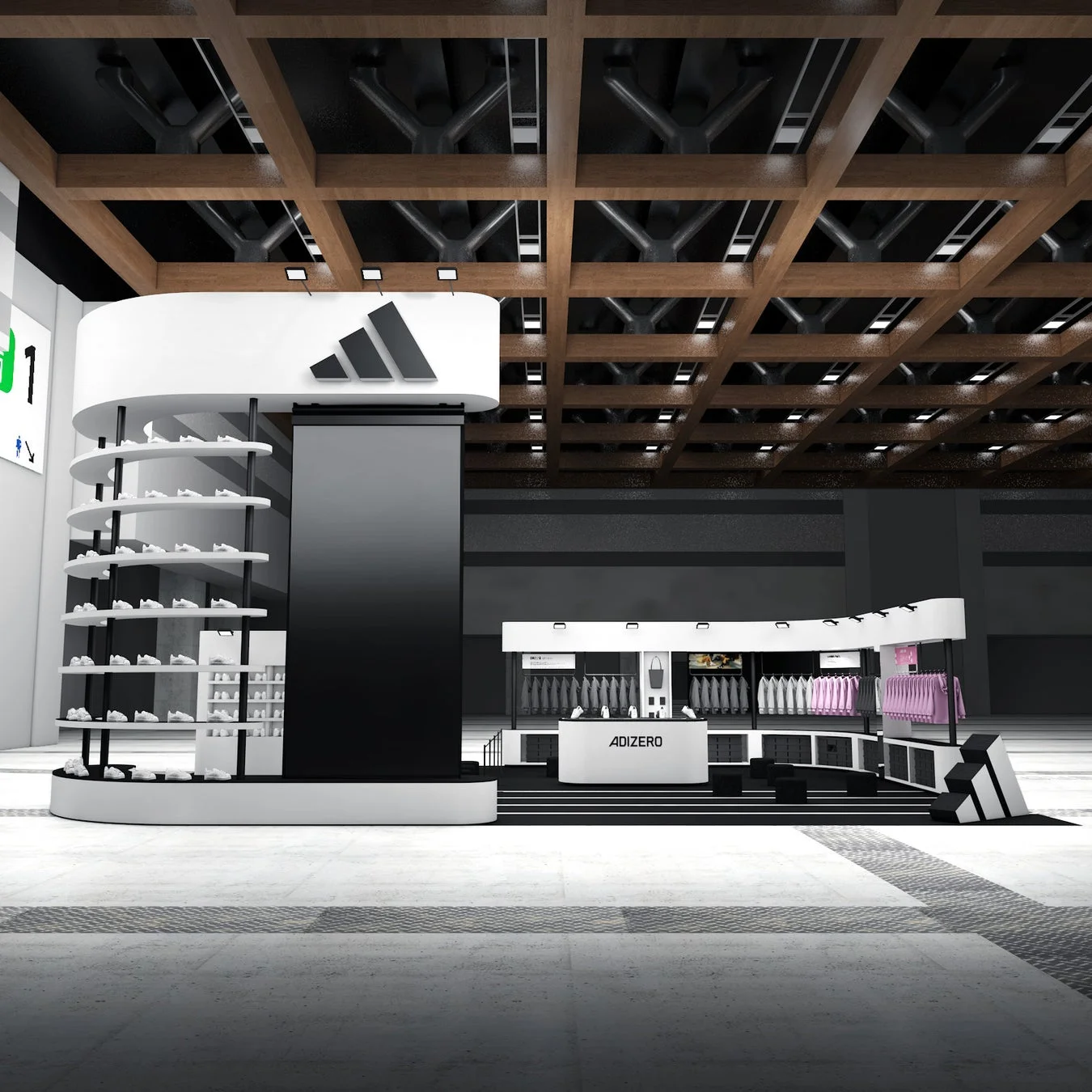 アディダス展示ブース