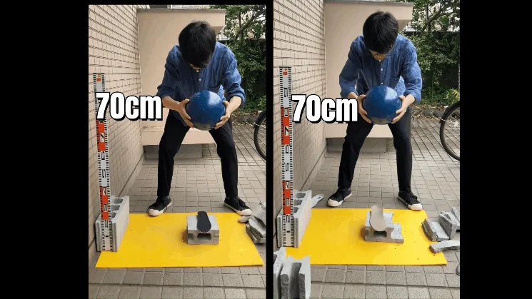 衝撃試験の様子