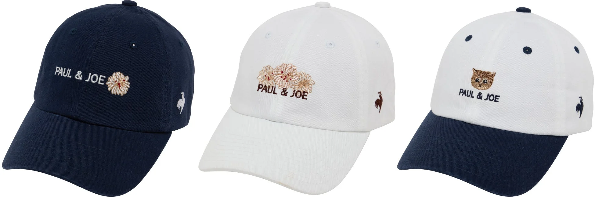 ポール & ジョーのキャップ3種類