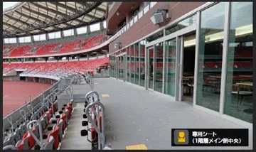 専用シート(1階席メイン側中央)