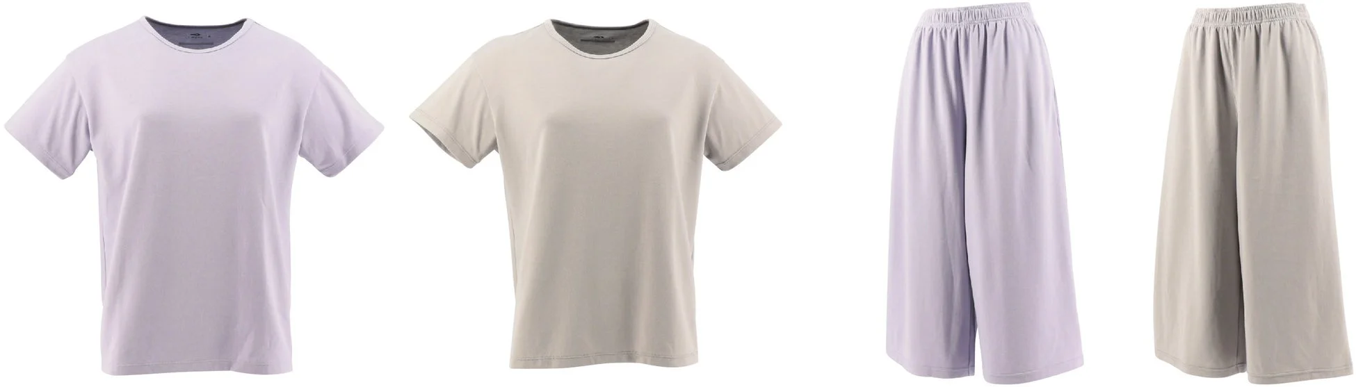 TIGORA SLEEP 半袖Tシャツと8分丈ワイドパンツ 平置き