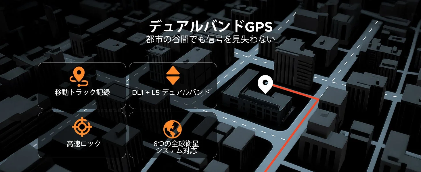 デュアルバンドGPSの機能説明
