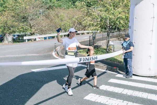 親子ランのゴールシーン